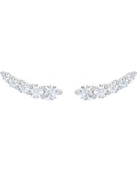 The Diamond Store - Legacy 1.00Ct Round Cut Lab Diamond Ear Climber Earrings - Lyst