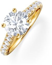 The Diamond Store - Natalia Lab Diamond Engagement Side Stone Ring 18K 2.00Ct F/Vs1 - Lyst