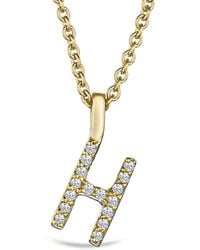 The Diamond Store - Love Letter Initial H Lab Diamond Necklace Set - Lyst