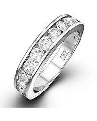 The Diamond Store - Rae Lab Diamond Half Band Eternity Ring 1.00Ct H/Si - Lyst