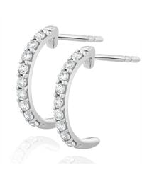 The Diamond Store - Comfort Huggie Lab Diamond Earrings 0.25Ct H/Si - Lyst