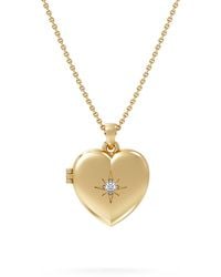 The Diamond Store - Keepsake 0.06Ct Lab Diamond Round Heart Pendant Necklace - Lyst
