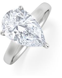 The Diamond Store - Amora Pear 3.00Ct Lab Diamond Engagement Ring G/Vs Set - Lyst