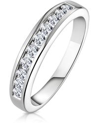 The Diamond Store - Rae 0.50Ct Diamond Half Eternity Ring 9K - Lyst