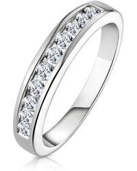 The Diamond Store - Rae 0.50Ct Diamond Half Eternity Ring 9K - Lyst