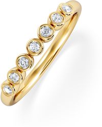 The Diamond Store - Orbit Half Band 0.15Ct F/Vs Round Cut Rubover Eternity Ring - Lyst