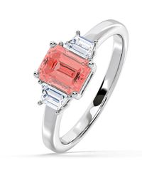 The Diamond Store - Erika Lab Diamond 1.70Ct Emerald Cut Ring - Lyst