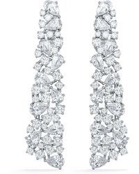 The Diamond Store - Luxe 10.00Ct Lab Diamond Chandelier Earrings With Igi Certified Pear And Round-Cut Diamonds - Lyst