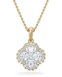 The Diamond Store - Alegria 1.00Ct Lab Diamond Halo Pendant Necklace - Lyst