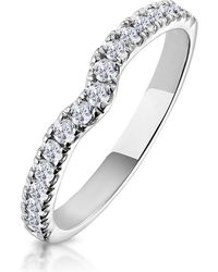 The Diamond Store - Lily Matching Wedding Band 0.30Ct H/Si Diamond - Lyst