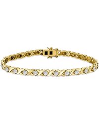 The Diamond Store - Diamond Kisses Bracelet With 0.05Ct Set - Lyst