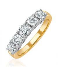 The Diamond Store - Chloe 18K 5 Stone Diamond Eternity Ring 1.50Ct G/Vs - Lyst