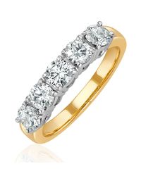 The Diamond Store - Chloe 18K 5 Stone Diamond Eternity Ring 1.50Ct G/Vs - Lyst