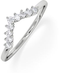 The Diamond Store - Starlit 0.15Ct Lab Diamond Wishbone Ring H/Si Quality - Lyst