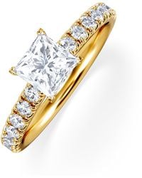 The Diamond Store - Katerina Gia Princess Diamond Engagement Ring 18K 1.15Ct G/Si2 - Lyst