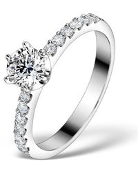 The Diamond Store - Sidestone Lab Diamond Ring Talia 0.85Ct G/Vs1 18K - Lyst