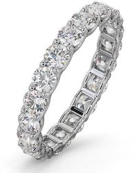 The Diamond Store - Chloe Lab Diamond Eternity Ring 18K Claw Set 2.00Ct G/Vs - Lyst