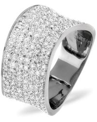 The Diamond Store - 18K Diamond Pave Ring 0.89Ct H/Si - Lyst