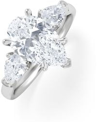 The Diamond Store - Adore 2.60Ct Pear Cut Lab Diamond 3 Stone Engagement Ring - Lyst