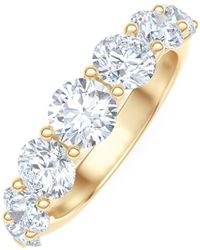 The Diamond Store - Legacy 2.00Ct Round Cut Lab Diamond Half Eternity Ring - Lyst