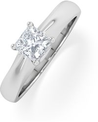 The Diamond Store - Naomi Princess Cut Lab Diamond Engagement Ring 0.50Ct H/Si - Lyst