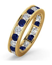 The Diamond Store - Eternity Ring Rae Diamonds G/Vs And Sapphire 1.90Ct - Lyst