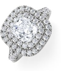 The Diamond Store - Anastasia Lab Diamond Halo Engagement Ring 18K 2.15Ct F/Vs1 - Lyst