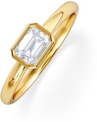 The Diamond Store - Horizon Emerald Cut Lab Diamond Solitaire Ring 0.50Ct H/Si - Lyst