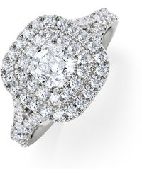 The Diamond Store - Anastasia Lab Diamond Halo Engagement Ring - Lyst