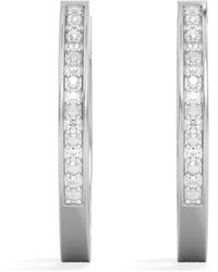 The Diamond Store - Lyra 0.16Ct Lab Diamond Hoop Earrings - Lyst