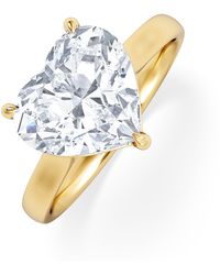The Diamond Store - Amora Heart 3.00Ct Lab Diamond Engagement Ring G/Vs Set - Lyst