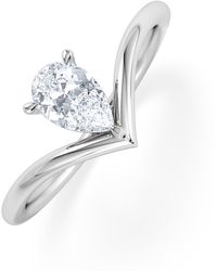 The Diamond Store - Vela 0.50Ct Pear Cut Lab Diamond Solitaire Engagement Ring - Lyst