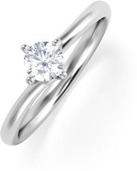 The Diamond Store - Engagement Ring Certified Lily 18K Diamond 0.33Ct - Lyst