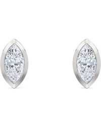 The Diamond Store - Bezel Set 0.50Ct Marquise Cut Lab Diamond Stud Earrings - Lyst