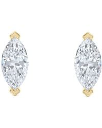 The Diamond Store - 0.50Ct Marquise Cut Lab Diamond Stud Earrings - Lyst
