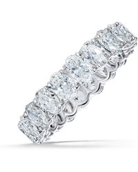 The Diamond Store - Luxe 4.00Ct Lab Diamond Chloe Eternity Ring With Igi Certified Oval-Cut Diamonds - Lyst