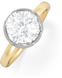 The Diamond Store - Muse 2.00Ct Round Cut Lab Grown Solitaire Engagement Ring - Lyst