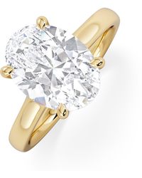 The Diamond Store - Amora Oval 3.00Ct Lab Diamond Engagement Ring G/Vs1 Set - Lyst