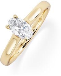 The Diamond Store - Amora Oval 0.50Ct Diamond Engagement Ring G/Vs1 Set - Lyst