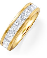 The Diamond Store - Eterna Lab Diamond Princess Cut Half Eternity Ring 2.00Ct F/Vs - Lyst