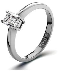 The Diamond Store - Diamond Engagement Ring Emerald Cut 18K 0.25Ct-G-H/Si - Lyst
