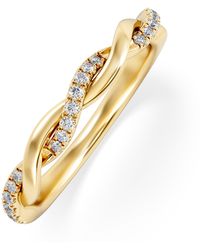 The Diamond Store - Celia Twist Half Band 0.15Ct F/Vs Round Cut Lab Diamond Eternity Ring - Lyst