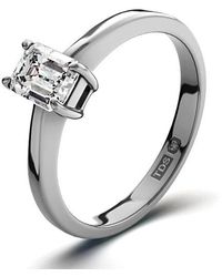 The Diamond Store - Certified Emerald Cut Diamond Engagement Ring 0.33Ct-G-H/Si - Lyst