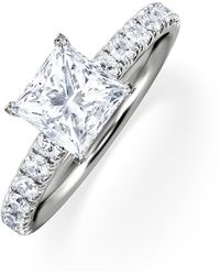 The Diamond Store - Katerina Lab Princess Diamond Engagement Ring 1.55Ct F/Vs1 - Lyst