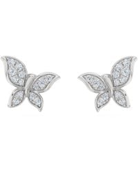 The Diamond Store - Papillon 0.15Ct Lab Diamond Stud Earrings - Lyst