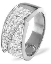 The Diamond Store - 18K Diamond Pave Ring 0.62Ct H/Si - Lyst