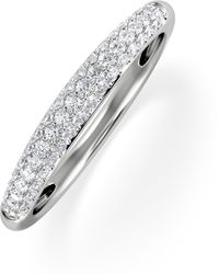 The Diamond Store - Lab Diamond Micro Pave Half Eternity Ring 0.30Ct - Lyst