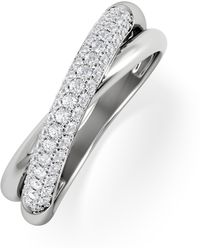 The Diamond Store - Crossover Set Lab Diamond Ring 0.35Ct - Lyst