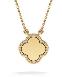 The Diamond Store - Florence 0.06Ct Lab Diamond Halo Necklace - Lyst