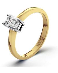The Diamond Store - Certified Emerald Cut 18K Diamond Engagement Ring 0.33Ct-G-H/Si - Lyst